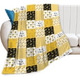 thumbnail image 2 of Bee Blanket Nursery Bee Fleece Throw Blanket Fuzzy Plush Super Soft Cozy Warm Toddler Bee Decor Stuffed Animal Bedding Blanket Gifts for Boys Girls Kids Adult Men Women 40"x50", 2 of 6