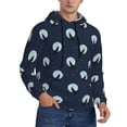 thumbnail image 2 of Pofeuu Wolf And Moon Print Mens Casual Hooded Collar Drawstring Hoodies Pullover Sweatshirts Casual Long Sleeve Shirts-4X-Large, 2 of 7