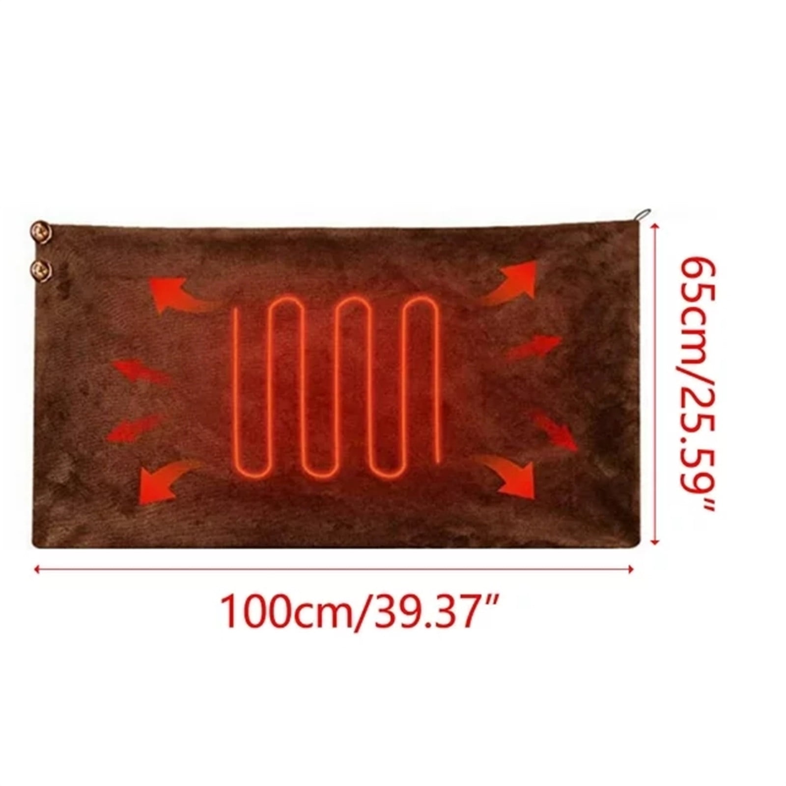 MOQIN Electric Heated Plush Wrap Blanket 5V USB Charging Heated Throw Blanket Heated Shawl Zipper Warm Soft Flannel Shawl with 3 Heat Settings for Car Office Home Travel