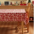 thumbnail image 6 of Serafina Home Holiday Christmas Vinyl Tablecloth with Flannel Backing: Tablecloth Reusable (Gingerbread) 52" x 52", 6 of 6