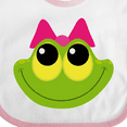 thumbnail image 4 of Inktastic Frog Face Girl Girls Baby Bib, 4 of 4