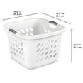 thumbnail image 2 of Sterilite 53 Liter White Laundry Basket, 2 of 10
