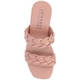 thumbnail image 4 of Journee Womens Kyaa Braided Strap Platform Sandals, 4 of 9