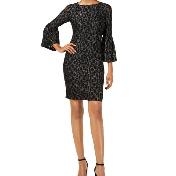 American Living Womens Shivani Cocktail Dress, Black, 2