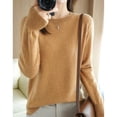 thumbnail image 5 of JIKNTTR Womens Sweaters Casual Long Sleeve Shirts Fashion Warm Knit Soft Comfy Bottoming Shirt Trendy Pullover Sweater Tops Fall Thermal Underwear Tops, 5 of 5