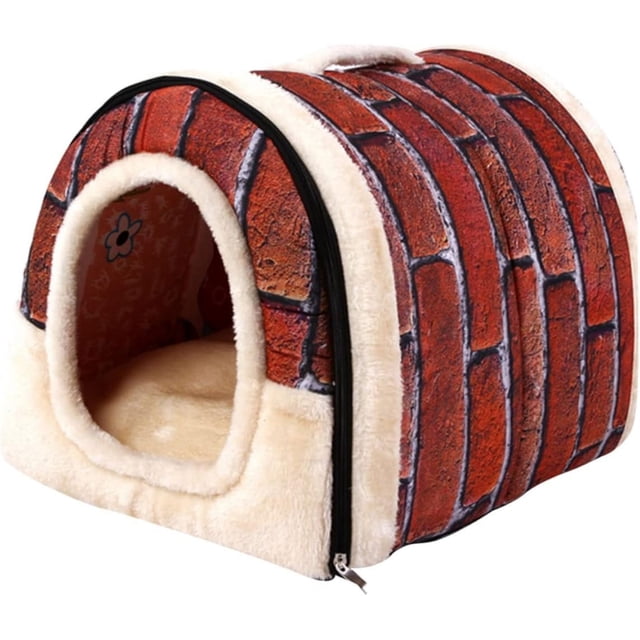 Net Trading Caseta para Mascotas al Aire Libre, cálida, Plegable, Antideslizante, acogedora, para Perros, Gatos, sofá, Cama para Cachorros (S (35x30x28cm))