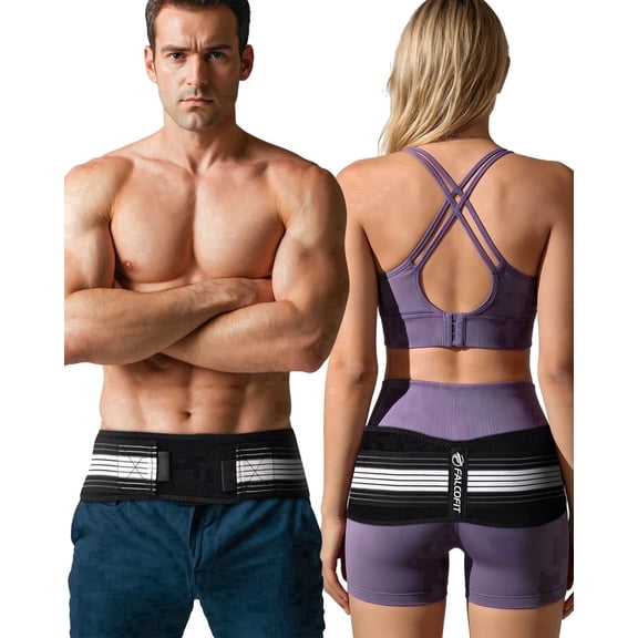 FALCOFIT Sacroiliac Belt, SI Joint Hip Brace for Lower Back, Sciatica, Nerve Pain Relief (Medium)