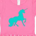 thumbnail image 3 of Inktastic Aqua Unicorn Gift Baby Girl Dress, 3 of 4