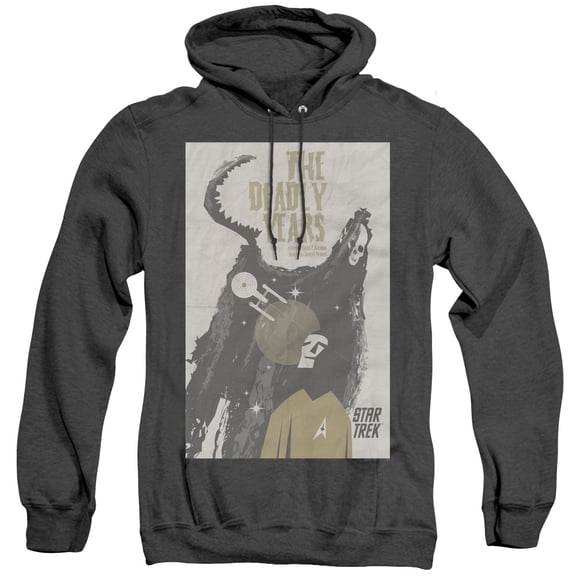 Star Trek Tos Episode 41 Adult Heather Hoodie Sweatshirt Black