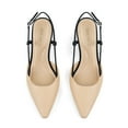thumbnail image 4 of JENN ARDOR Slingback Kitten Low Heel Closed Pointed Toe Dress Pumps for Women, 4 of 5