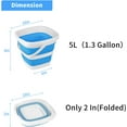 thumbnail image 2 of Collapsible Bucket, Small Cleaning Mop Buckets for Household Outdoor Car Washing Tub Plastic Foldable Portable Camping Beach Sand Water Pot Pail Space Saving Square, 2 of 7