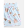 thumbnail image 3 of Wonder Nation Girls Short Sleeve Button Front Pajama Top and Shorts Set with Eyemask, 3-Piece, Sizes Sizes 4-18, 3 of 4