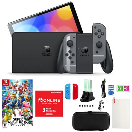 Nintendo Switch OLED Super Smash Console with Accessories Kit