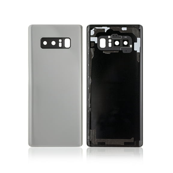 Replacement Back Cover Glass With Camera Lens Compatible For Samsung Galaxy Note 8 (Silver)