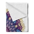 thumbnail image 2 of Mandala Soft Flannel Fleece Throw Blanket, Flower Shaped Universe Chart with Color Contours Occult Esoteric Folk Image, Cozy Plush for Indoor and Outdoor Use, 70" x 90", Purple Yellow, by Ambesonne, 2 of 5