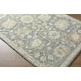 thumbnail image 3 of Hauteloom Auryon Boho Hand Tufted Natural Fiber Wool Area Rug - Traditional Floral Carpet for Living Room, Bedroom, Dining Room - Gray Blue, Off White - 6' x 9', 3 of 7