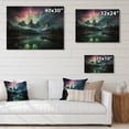thumbnail image 4 of Designart "Northern Lights delicate Enchantment II" Landscapes Print on Natural Pine Wood, 4 of 5