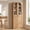 Nature, variant on Homieasy 80'' Tall Pantry Storage Cabinet with Glass Doors, 6-Tier Floor Standing Cupboard with Adjustable Shelves for Kitchen, Dining Room, Nature