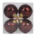 thumbnail image 1 of Vickerman M151419 4 in. Chocolate Shiny &amp; Matte Mirror Ball Christmas Ornament  4 per Box, 1 of 1