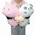 thumbnail image 4 of 35.5 inch Cute Panda Plush Stuffed Animal Cylindrical Body Pillow,Super Soft Cartoon Hugging Toy Gifts for Bedding, Kids Sleeping Kawaii Pillow, 4 of 4