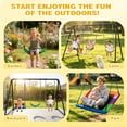 thumbnail image 4 of Yacona Swing Sets for Backyard, with Platform & Belt Swing, Playground Sets for Backyards, Outdoor Swingset for Kids, Black, 4 of 7
