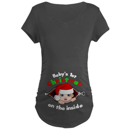 

CafePress - 1St Christmas Maternity Dark T Shirt - Maternity Dark T-Shirt