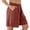 Brick Red, variant on Only Moment Ladies Athletic Workout Shorts Cotton and linen 2026 Summer Casual Lounge Sleep Plaid Shorts Y2K Beach Bottoms Brick Red,2XL