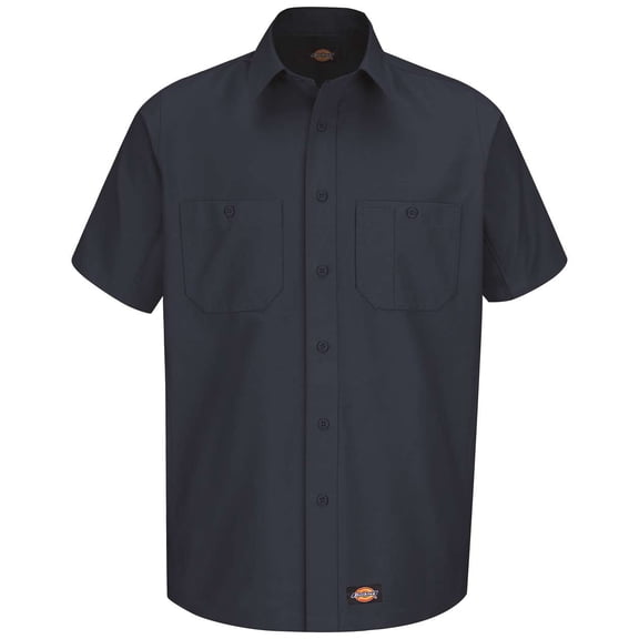 (Price/Pcs)Wrangler Workwear WS20 Wrangler Short Sleeve Workshirt-Navy-Short Sleeve Regular Body-M