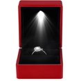 thumbnail image 3 of Caja de anillos con iluminación LED de moda, caja de almacenamiento de anillos, soporte para joyas, caja de anillos con iluminación LED para propuestas de matrimonio, compromisos y bodas (rojo), 3 of 5