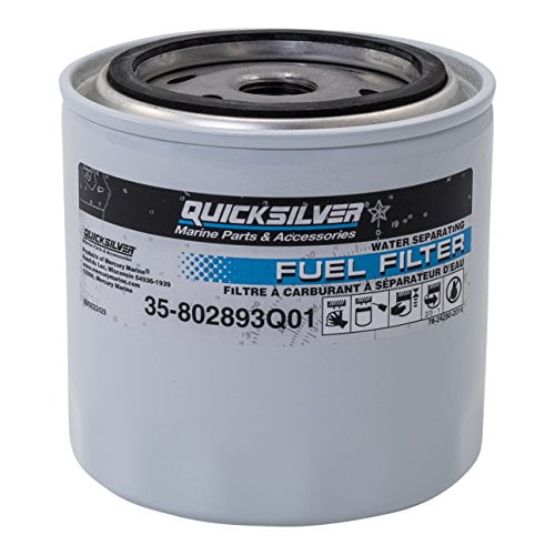 Quicksilver 802893Q01 Filtre à Carburant de Séparation de l'Eau - hors-Bord de Mercure et de Mariner et les Moteurs d'Entraînement et In-Bord de Mercure