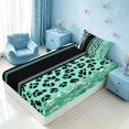 thumbnail image 5 of Homewish Green Cheetah Print Twin Sheets for Girls, Animal Print Stripe Bedding, 3-Piece (1 Flat Sheet, 1 Fitted Sheet and 1 Pillowcase), 5 of 6