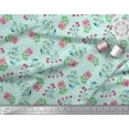thumbnail image 3 of Soimoi Cotton Duck Fabric Leaves & Pink Flower Floral Print Fabric by the Yard 42 Inch Wide, 3 of 3