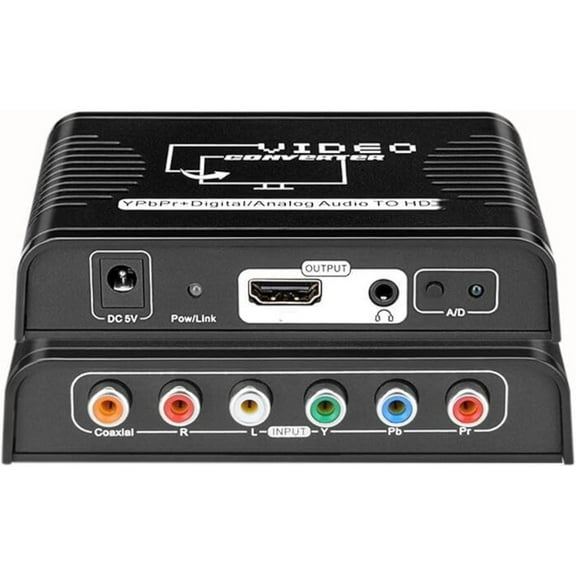 1080P Ypbpr to HDMI Video Audio Converter Adapter 5 RCA Ypbpr Component to HDMI Connector Converter for PS2 DVD Wii Xbox HDTV