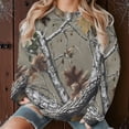 thumbnail image 5 of Women's Oversized Hoodies Camo Hooded Sweatshirts Long Sleeve Jackets with Pocket Maple Leaf Pullover Casual Tops Basic Shirts for Winter, 5 of 7