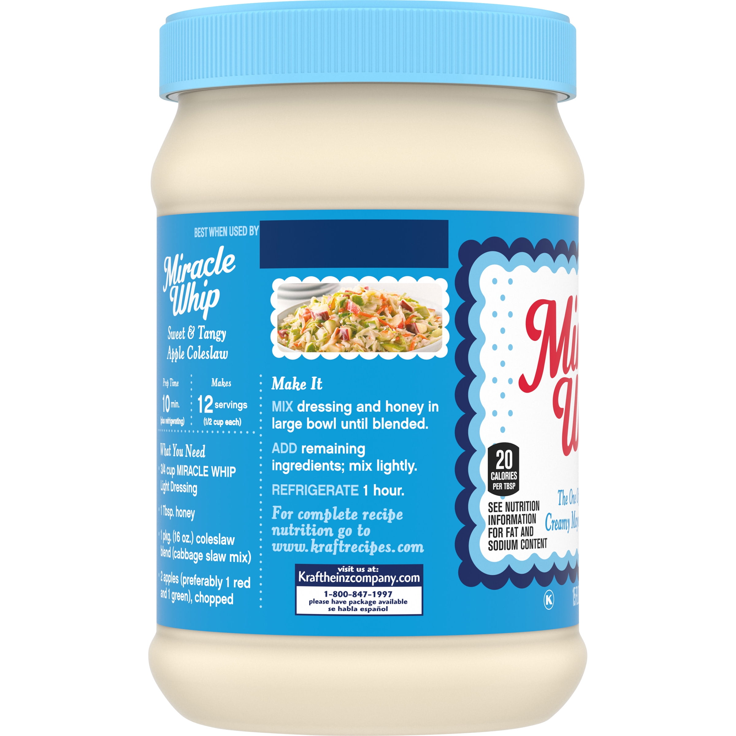 Miracle Whip Light Mayo-like Dressing, 19 fl oz Bottle - DroneUp Delivery