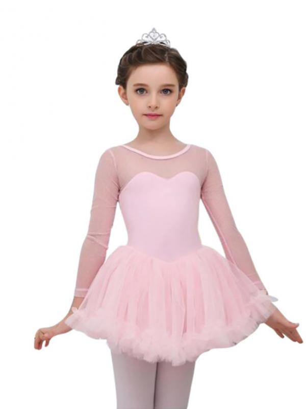 Kids Girls Ballet Dance Dress Leotards Skirt Costume Skating Dancewear Age 3-12Y 