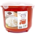 thumbnail image 4 of Microwave Rice Steamer Cooker BPA-Free – 2.6L (87.9oz) Red Rice Maker with Lid and Spoon – Dishwasher Safe Microwaveable Cooker for Basmati, Spanish, Indian Rice, Pasta, Ramen, and Vegetables, 4 of 4
