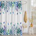 thumbnail image 3 of Shower Curtain Green Leaves Shower Curtains for Bathroom Decor, Waterproof Polyester Shower Curtain Set with Hooks, Extra Long 72" x 84" Leaf Branch, 3 of 9