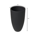 thumbnail image 2 of Pemberly Row Fiberstone Tapered Round Planter 32 Inch Height in Black, 2 of 6