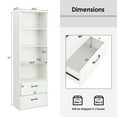 thumbnail image 3 of Costway 6-Tier Tall Bookshelf Freestanding Modern Bookcase White Storage Cabinet, 3 of 10
