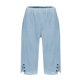 thumbnail image 4 of Pantalones cortos hasta la rodilla para mujer - Pantalones cortos de playa holgados y casuales con bolsillos, 4 of 5