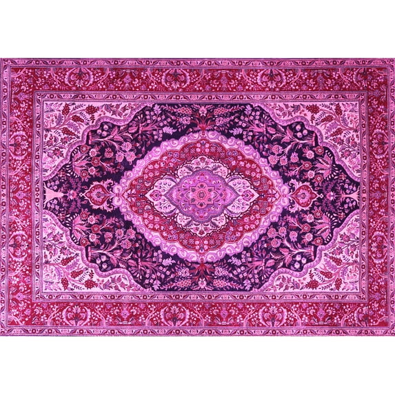 Ahgly Company Indoor Rectangle Persian Pink Traditional Area Rugs, 5' x 8'