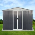 8x10 FT Metal Outdoor Storage Shed, Utility Tool House with Lockable