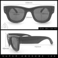 thumbnail image 3 of Classic Square Sunglasses for Men Women UV400 Protection Retro Thick Fat Bevel Frame Black Tortoise Frame Black Lens, 3 of 7