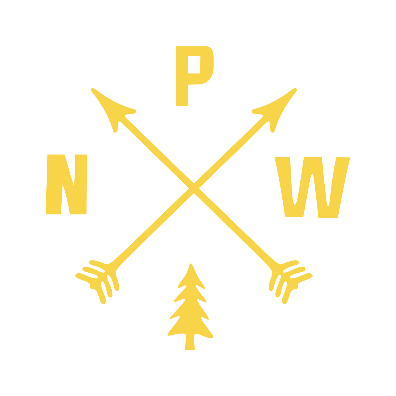 Pacific Northwest PNW Sticker Decal Die Cut Self Adhesive Vinyl Weatherproof Made in USA