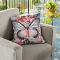 thumbnail image 2 of Throw Pillow Cover - 1 Piece Decorative Butterfly Printed Design Cushion Case for Home Decor Sofa Couch Chair Bed Patio Living Room Bedroom Car Office - 18x18 Inches, 2 of 13
