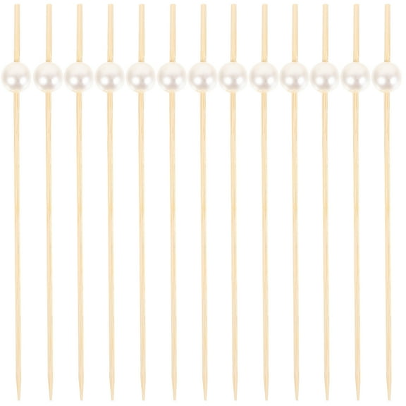 100 Pcs String Fruit Party Decorations Wand Toothpicks for Food Bamboo Skewers for Appetizers