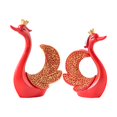 thumbnail image 1 of 2x estatuillas de cisnes para parejas, estatua de cisne, escultura de Animal, arte, adorno artesanal para chimenea, decoración del hogar, regalos del Rojo mayimx Estatuilla de escritorio, 1 of 9
