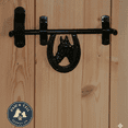 thumbnail image 3 of Newport Blacksmith Door Latch Horse Head Heavy Duty Steel Black Powder Coat, 3 of 5