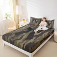 thumbnail image 4 of Homewish Fashion Black Bowknot Queen Sheet Sets, Western Retro Camouflage Flat Sheet, Cartoon Bow-tie Queen Fitted Sheet, Microfiber Bedroom Decor, 4-Piece, 4 of 7